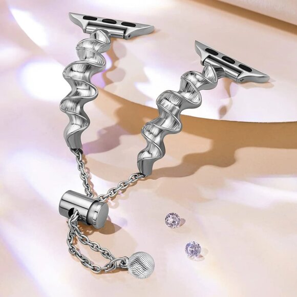 NEW Adjustable Luxury Strap Bracelet Stainless Band For Apple Watch - Silver - Picture 4 of 6